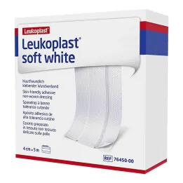 Leukoplast myk hvit gips 4 cmx5 m rull, 1 stk