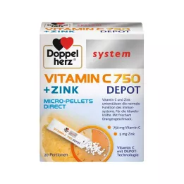 DOPPELHERZ Vitamin C 750 Depotsystem Pellets, 20 stk