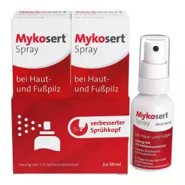 MYKOSERT Spray for hud- og fotsopp, 2X30 ml