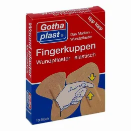 Gothaplast fingertupp sårplaster strikk 2 størrelser, 10 stk
