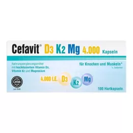 CEFAVIT D3 K2 Mg 4000 IE harde kapsler, 100 stk
