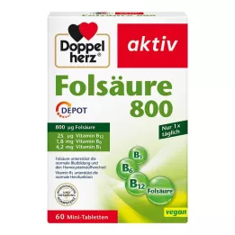 DOPPELHERZ Folic Acid 800 Depottabletter, 60 stk