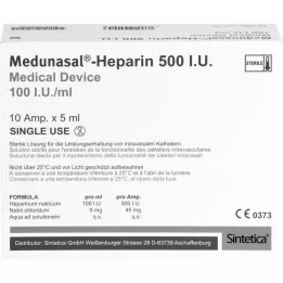 HEPARIN SODIUM 500 I.U. - 100 IE/ml ampuller, 10X5 ml