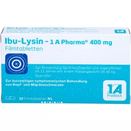 IBU-LYSIN 1A Pharma 400 mg filmdrasjerte tabletter, 10 stk