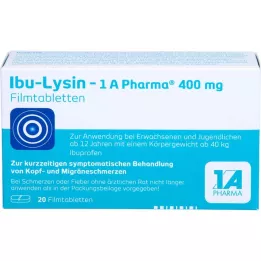 IBU-LYSIN 1A Pharma 400 mg filmdrasjerte tabletter, 20 stk
