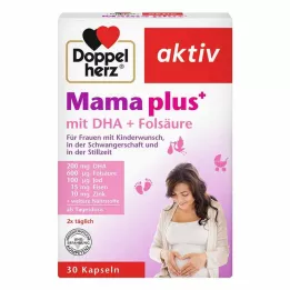 DOPPELHERZ Mama plus med DHA+ folsyrekapsler, 30 stk