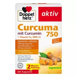 DOPPELHERZ Curcuma 750 kapsler, 60 stykker