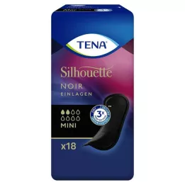 TENA SILHOUETTE Innleggssåler mini noir, 18 stk