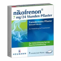 NIKOFRENON 7 mg/24 timer depotplaster, 7 stk