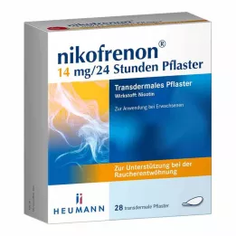 NIKOFRENON 14 mg/24 timer depotplaster, 28 stk