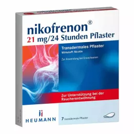 NIKOFRENON 21 mg/24 timer depotplaster, 7 stk