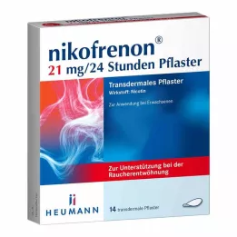 NIKOFRENON 21 mg/24 timer depotplaster, 14 stk