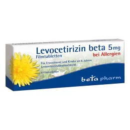 Levocetirizin beta 5 mg filmdrasjerte tabletter (6 stk)