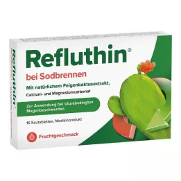 REFLUTHIN for halsbrann tyggetabletter frukt, 16 stk