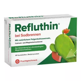 REFLUTHIN for halsbrann tyggetabletter frukt, 48 stk