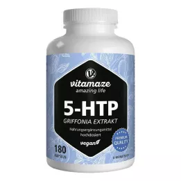 5-HTP 200 mg Griffonia ekstrakt høydose veganske kapsler, 180 stk