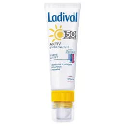 LADIVAL Aktiv solbeskyttelse Ansikt&Lepper LSF 50+, 1 P