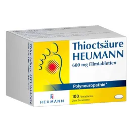 Tioktinsyre Heumann 600 mg filmdrasjerte tabletter (100 stykker)