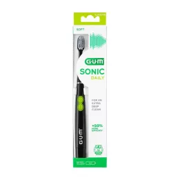 Gum Sonic Daily Sound Tannbørste Svart, 1 stk