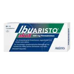 IbuARISTO akutt 400 mg ibuprofen filmdrasjerte tabletter, 10 stk