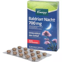 KNEIPP Valerian Night 700 mg drasjerte tabletter, 30 stk