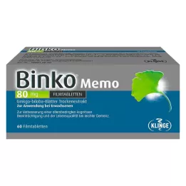 BINKO Memo 80 mg filmdrasjerte tabletter, 60 stk