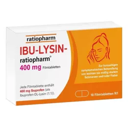 IBU-LYSIN-ratiopharm 400 mg filmdrasjerte tabletter, 10 stk