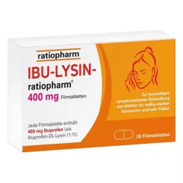 IBU-LYSIN-ratiopharm 400 mg filmdrasjerte tabletter, 20 stk