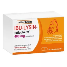 IBU-LYSIN-ratiopharm 400 mg filmdrasjerte tabletter, 50 stk