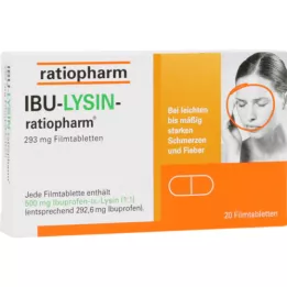 IBU-LYSINEratiopharm 293 mg filmdrasjerte tabletter, 20 stk