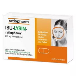 IBU-LYSIN-ratiopharm 293 mg filmdrasjerte tabletter, 20 stk