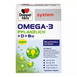 DOPPELHERZ Omega-3 plantebaserte systemkapsler, 120 stk