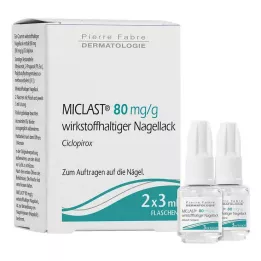 MICLAST 80 mg/g medisinert neglelakk, 2X3 ml