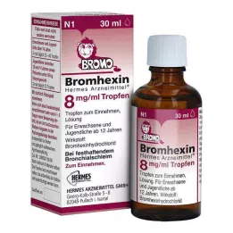BROMHEXIN Hermes Arzneimittel 8 mg/ml dråper, 30 ml