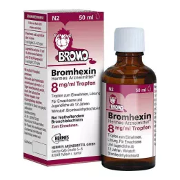 BROMHEXIN Hermes Arzneimittel 8 mg/ml dråper, 50 ml