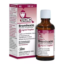 BROMHEXIN Hermes Arzneimittel 8 mg/ml dråper, 100 ml