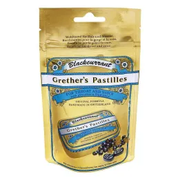 Grethers solbær gull sukkerholdig Pastille Bag Refill (100g)
