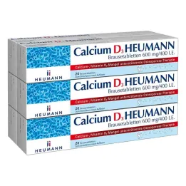 Kalsium D3 Heumann brusetabletter 600 mg/400 Dvs.(120 stykker)