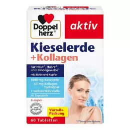 DOPPELHERZ Silica+Collagen Tabletter, 60 stk