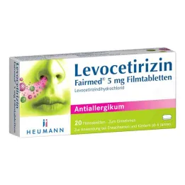 Levocetirizine Fairmed 5 mg filmdrasjerte tabletter (20 stk)