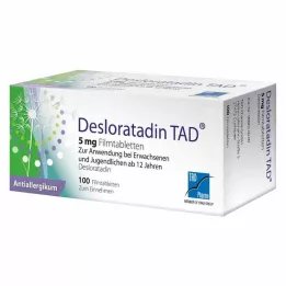 DESLORATADIN TAD 5 mg filmdrasjerte tabletter, 100 stk