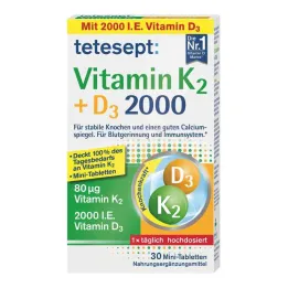 Tetesept Vitamin K2+D3 2000 tabletter (30 stk)
