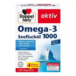 DOPPELHERZ Omega-3 sjøfiskolje 1000 kapsler, 120 stk