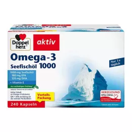 DOPPELHERZ Omega-3 sjøfiskolje 1000 kapsler, 240 stk