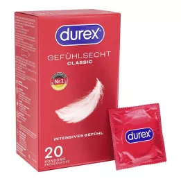 DUREX Gefühlsecht klassiske kondomer, 20 stk