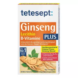 TETESEPT Ginseng 330 pluss Lecithin+B-Vitaminer Tab., 30 stk