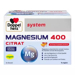 DOPPELHERZ Magnesium 400 Sitratsystem Granulat, 60 stk