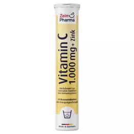 VITAMIN C 1000 mg+sink brusetabletter, 20 stk