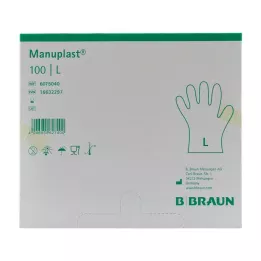 MANUPLAST Engangshansker PE Størrelse L, 100 stk
