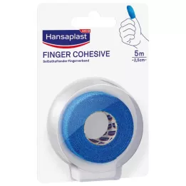 HANSAPLAST Fingerbandasje selvklebende 2,5 cm x 5 m blå, 1 stk